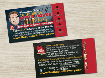 Red Castle Brewery After Hours Punch Card